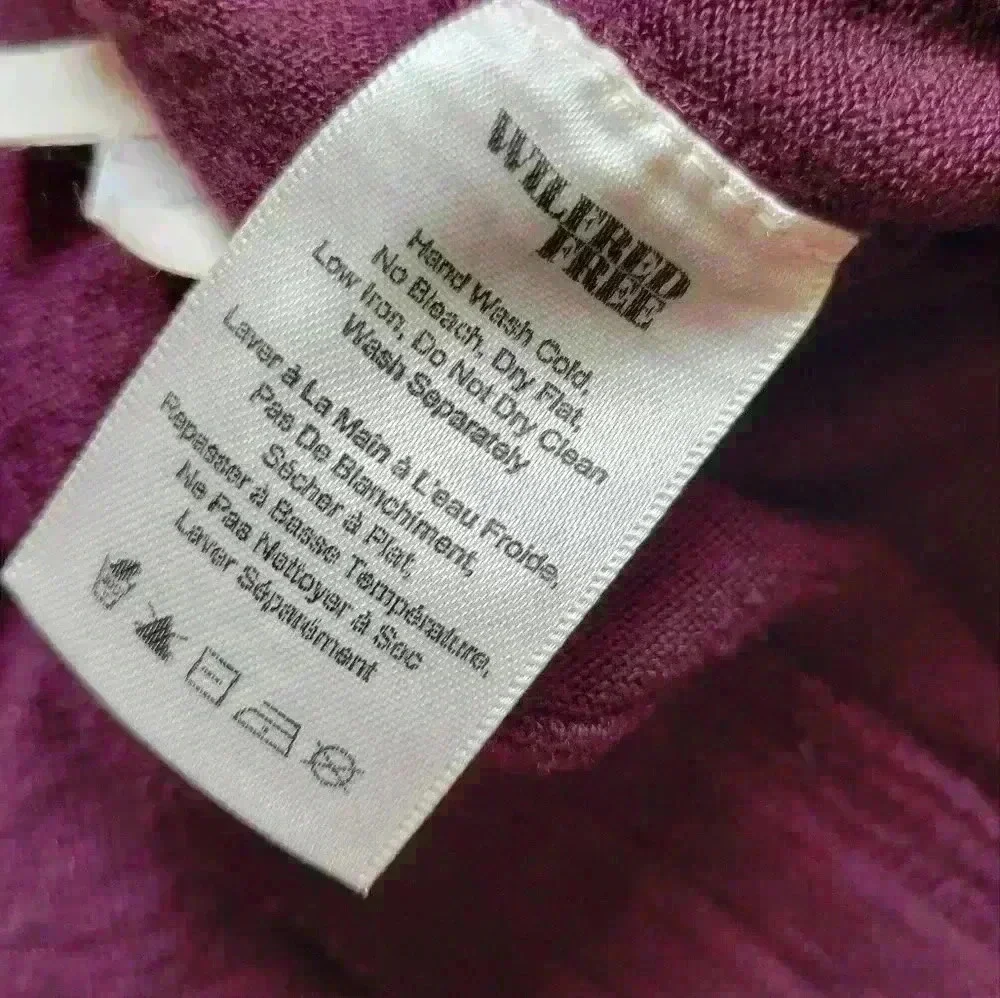 Wilfred free burgundy jersey side ruched pencil skirt small